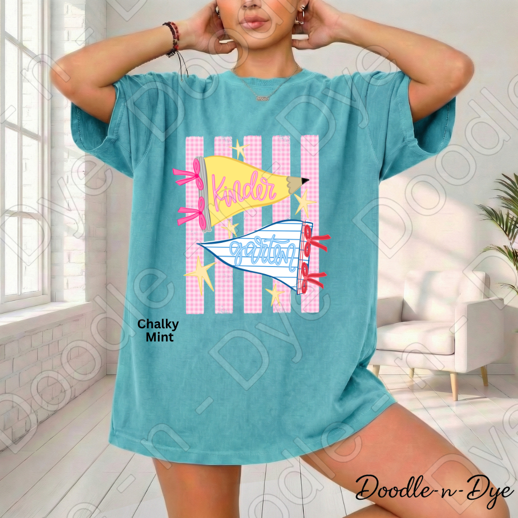 Kindergarten Teacher Shirt – Comfort Colors Kindergarten Tee, Back to School Teacher Grade Level Apparel