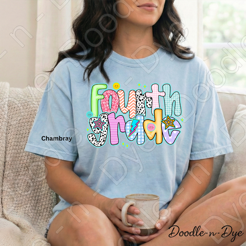 Fourth Grade Teacher Shirt – Comfort Colors Fourth Grade Tee, Back to School Elementary Teacher Apparel