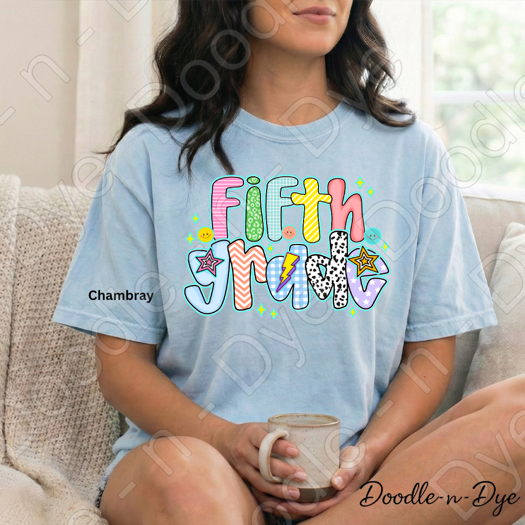 Fifth Grade Teacher Shirt – Comfort Colors Fifth Grade Tee, Back to School Elementary Teacher Apparel
