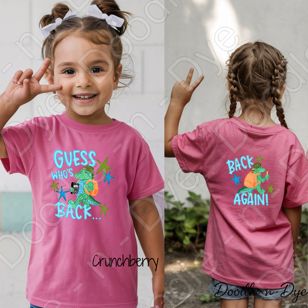 Youth Guess Who's Back Boys Shirt, Back Again Youth Shirt, Funny Back to School Tee, Youth Comfort Colors 9018, First Day of School Shirt