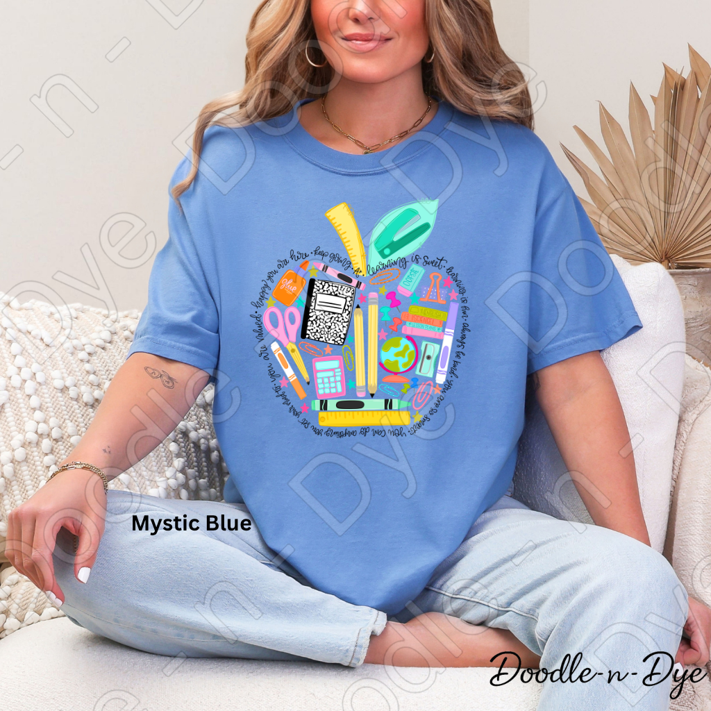 Inspirational Teacher Comfort Colors Tee, Teacher Supplies Shirt, Classroom Essentials T-Shirt, Back to School Teacher Tee, Teacher Gift, Gift for Her