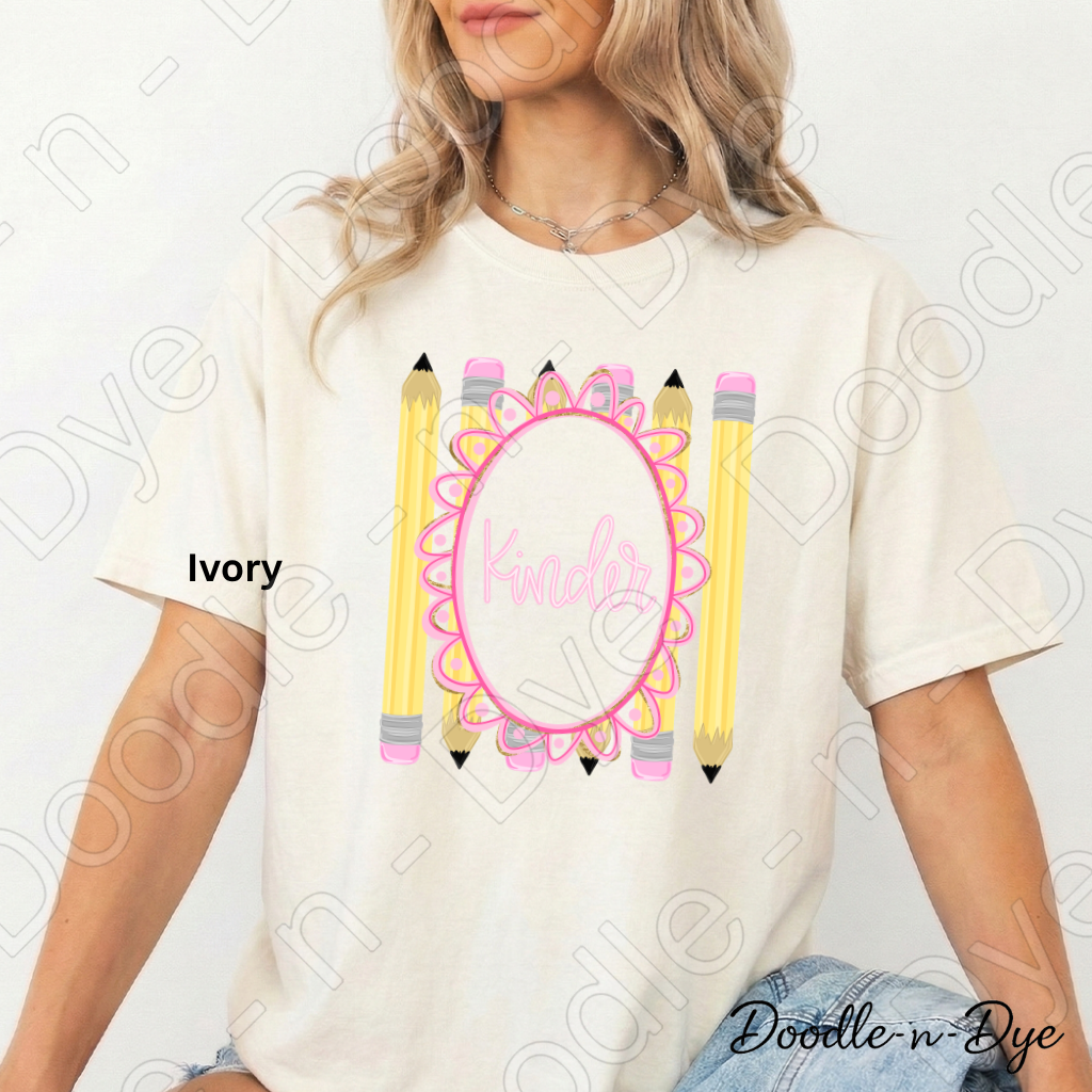 Kindergarten Teacher Shirt, Kindergarten Comfort Colors Teacher Tee, Grade Level Kindergarten Teacher Shirt, Teacher Gift, Back to School Teacher Tee