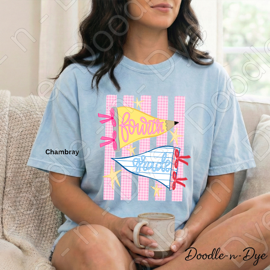 Fourth Grade Teacher Shirt – Comfort Colors Fourth Grade Tee, Back to School Teacher Grade Level Apparel