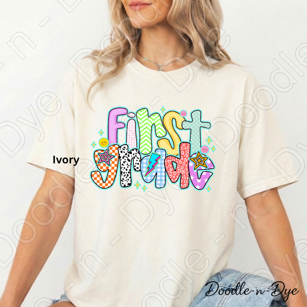 First Grade Teacher Shirt – Comfort Colors First Grade Tee, Back to School Elementary Teacher Apparel