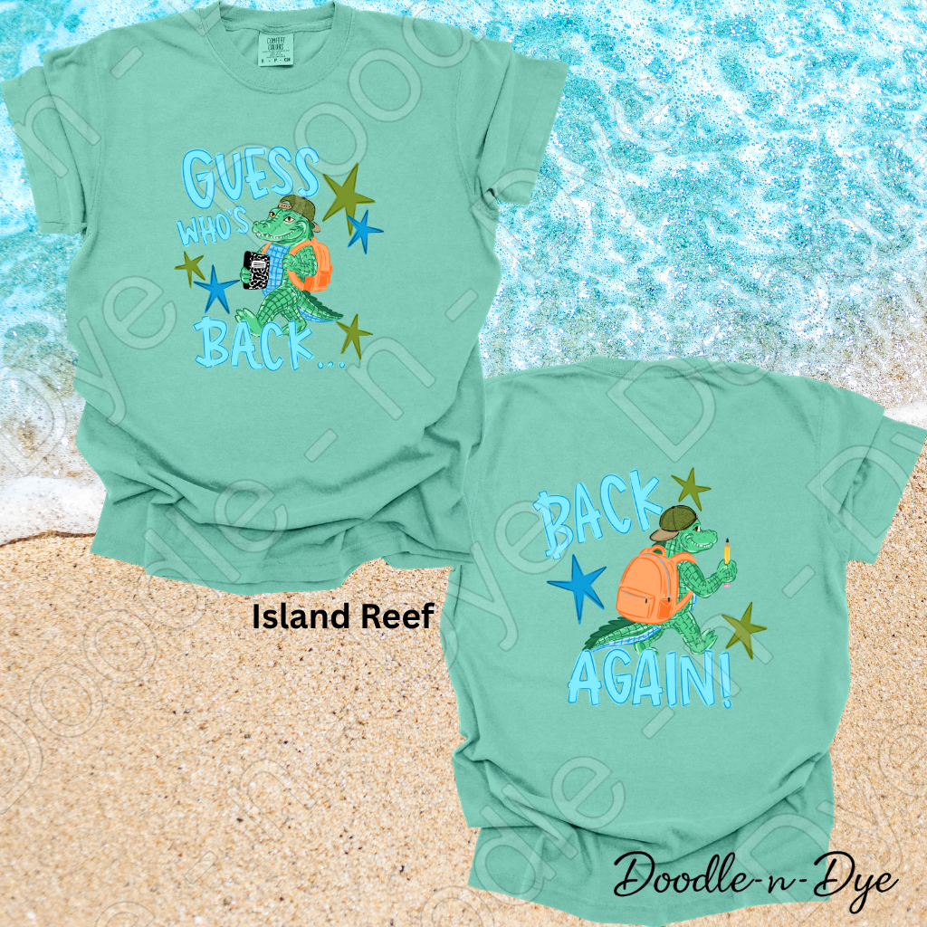 Youth Guess Who's Back Boys Shirt, Back Again Youth Shirt, Funny Back to School Tee, Youth Comfort Colors 9018, First Day of School Shirt