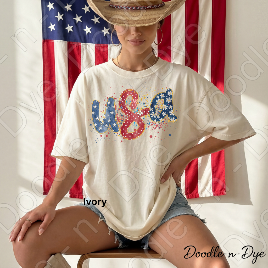 USA Fireworks Shirt – Patriotic Red White Blue Comfort Colors Tee - July 4th T-Shirt - Independence Day Tshirt