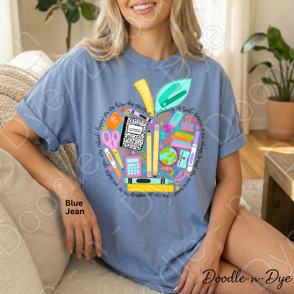 Inspirational Teacher Comfort Colors Tee, Teacher Supplies Shirt, Classroom Essentials T-Shirt, Back to School Teacher Tee, Teacher Gift, Gift for Her