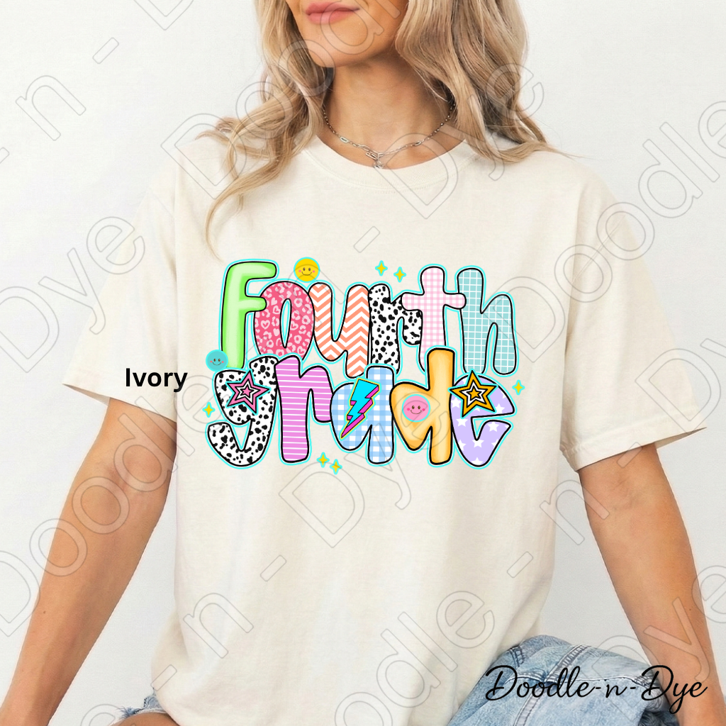 Fourth Grade Teacher Shirt – Comfort Colors Fourth Grade Tee, Back to School Elementary Teacher Apparel