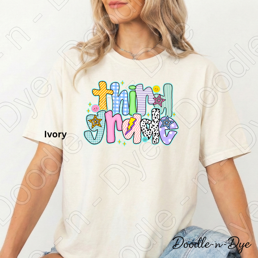 Third Grade Teacher Shirt – Comfort Colors Third Grade Tee, Back to School Elementary Teacher Apparel