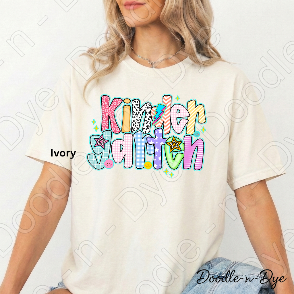 Kindergarten Teacher Shirt – Comfort Colors Kindergarten Tee, Back to School Early Education Apparel