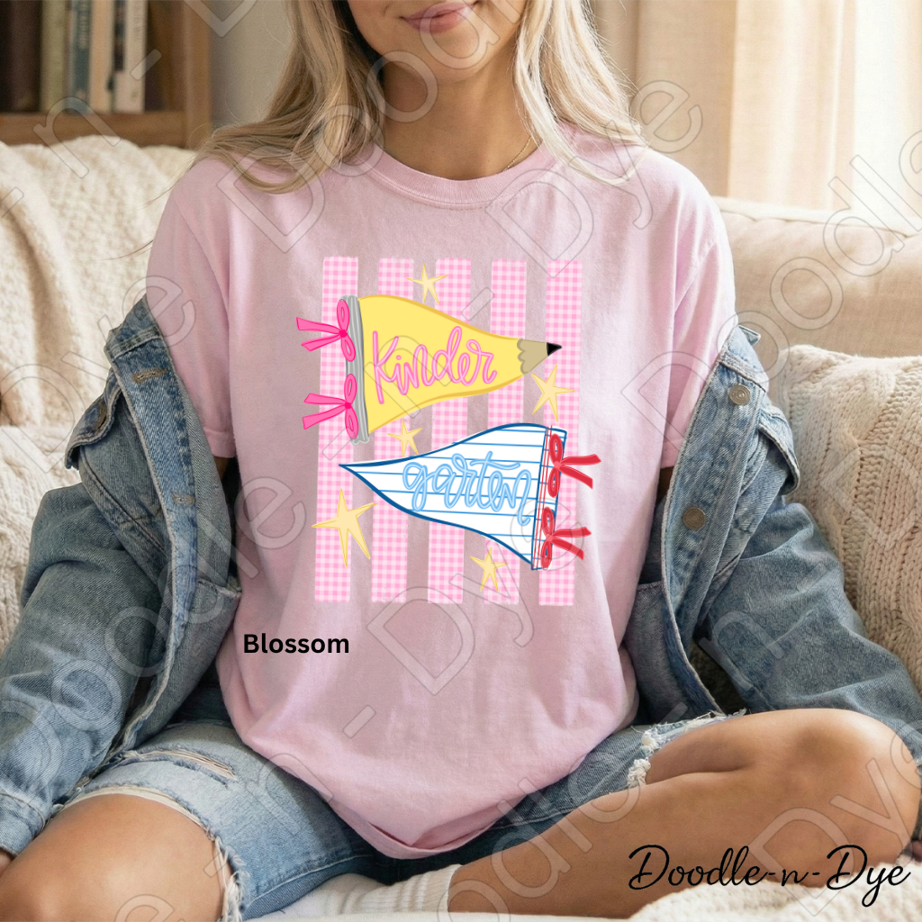Kindergarten Teacher Shirt – Comfort Colors Kindergarten Tee, Back to School Teacher Grade Level Apparel