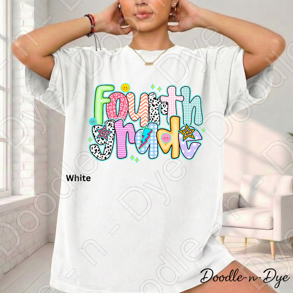 Fourth Grade Teacher Shirt – Comfort Colors Fourth Grade Tee, Back to School Elementary Teacher Apparel