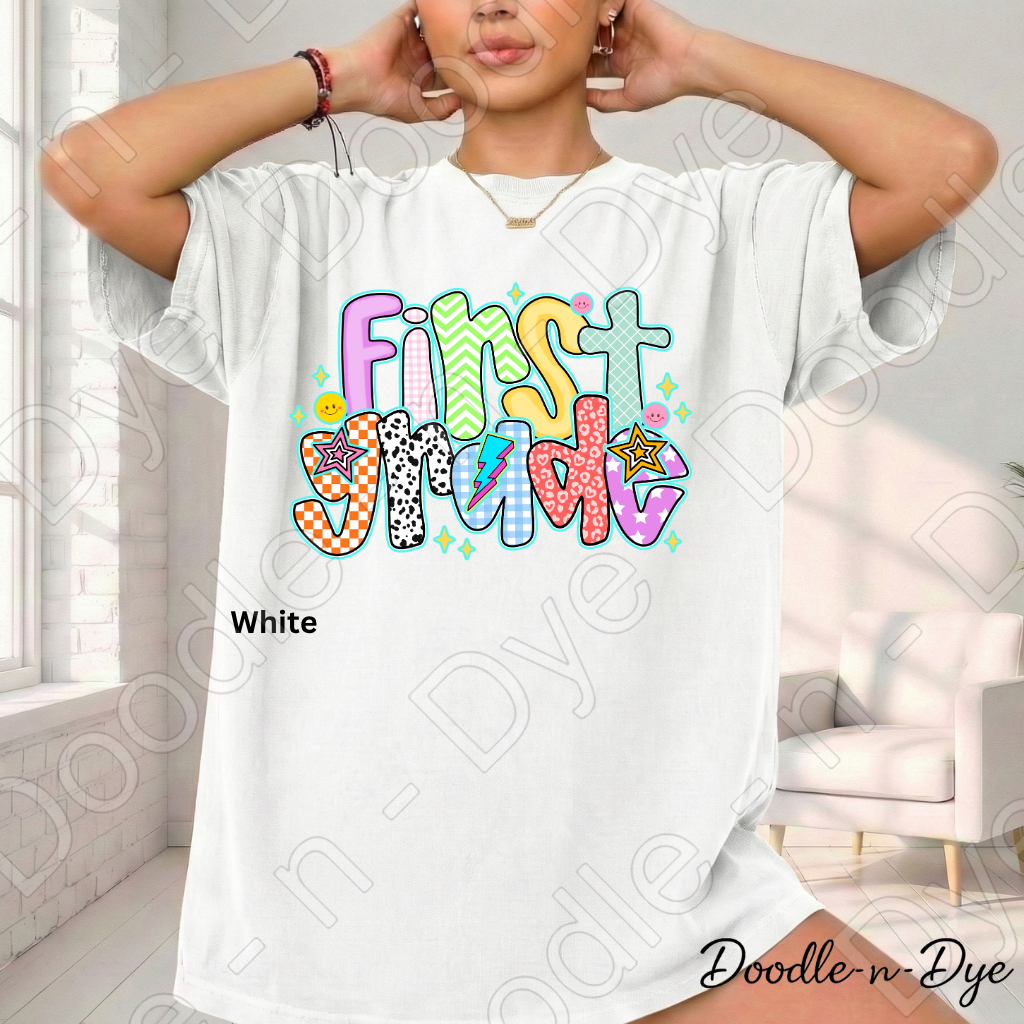 First Grade Teacher Shirt – Comfort Colors First Grade Tee, Back to School Elementary Teacher Apparel
