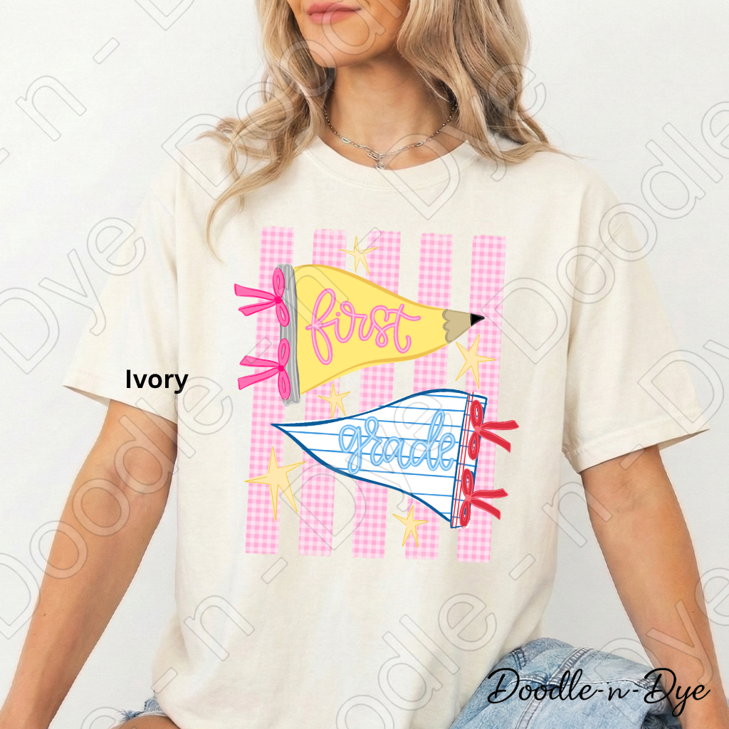 First Grade Teacher Shirt – Comfort Colors First Grade Tee, Back to School Teacher Grade Level Apparel