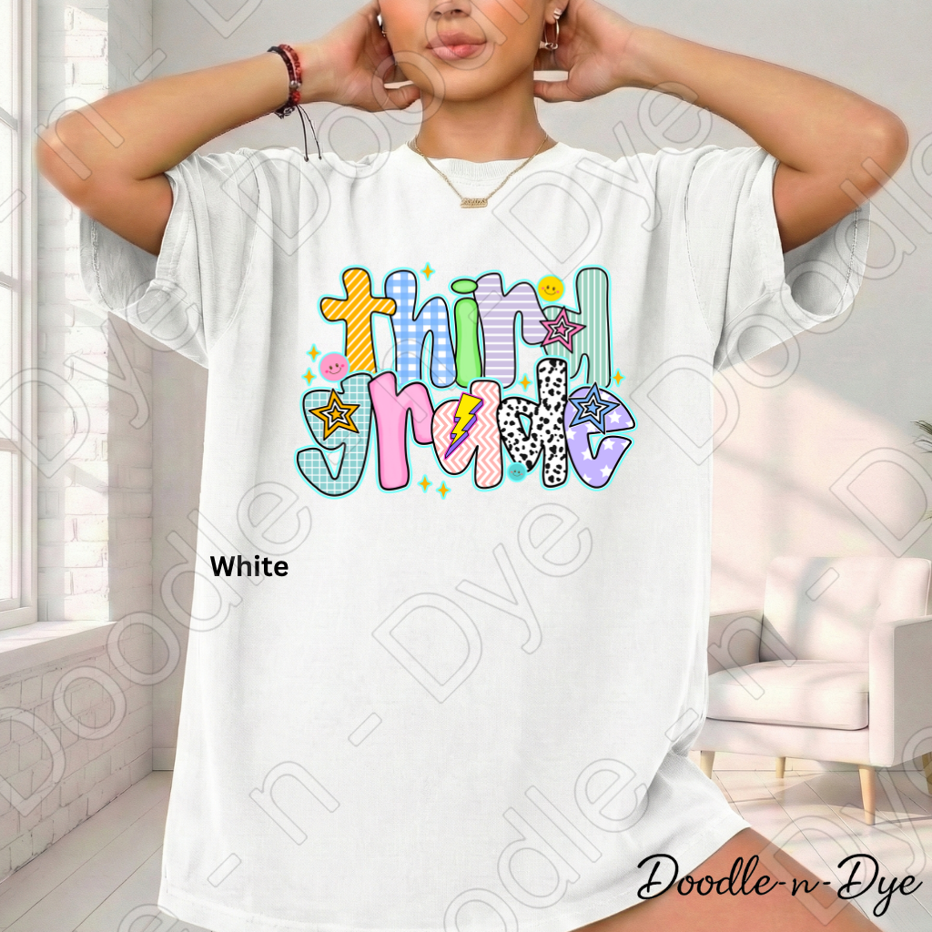 Third Grade Teacher Shirt – Comfort Colors Third Grade Tee, Back to School Elementary Teacher Apparel