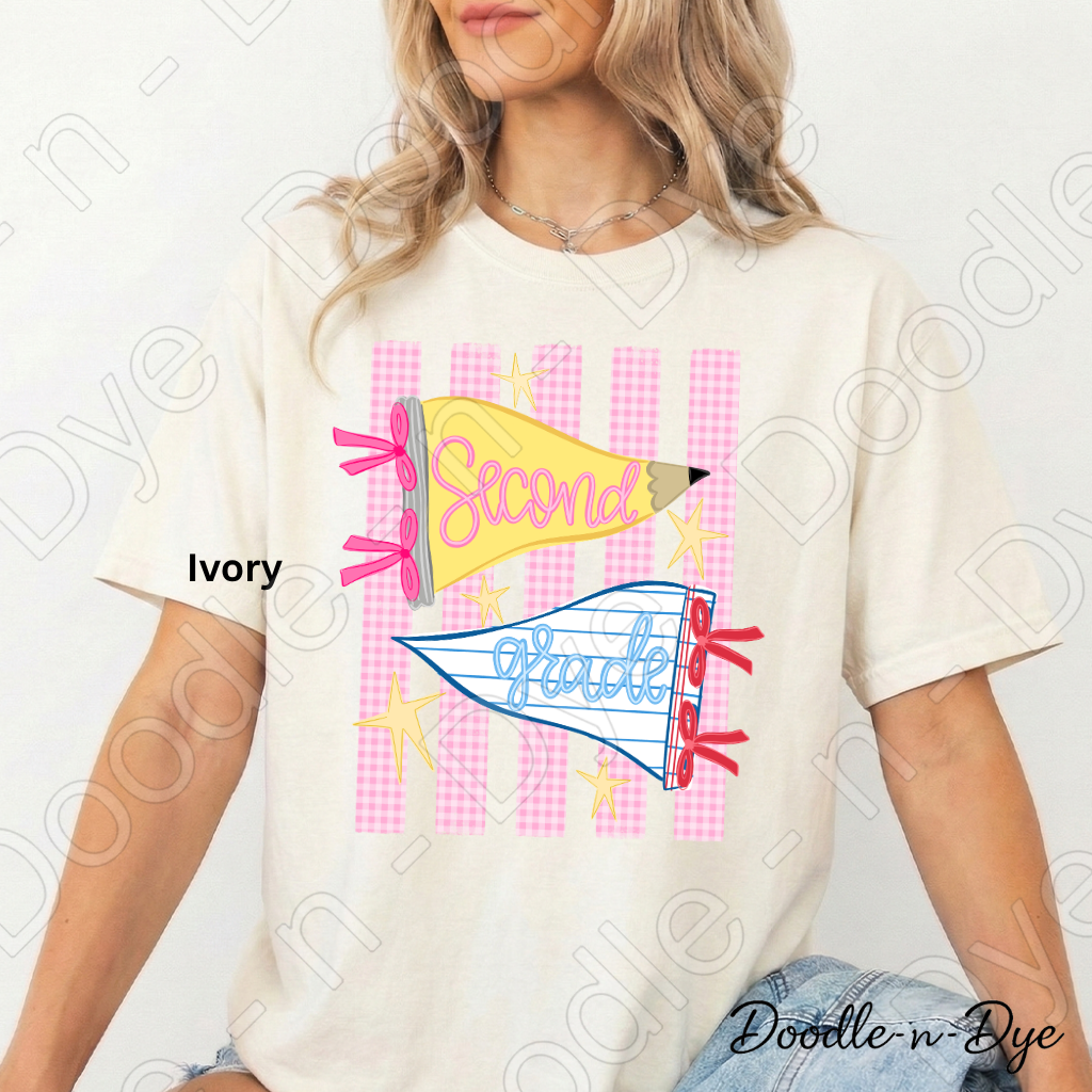 Second Grade Teacher Shirt – Comfort Colors Second Grade Tee, Back to School Teacher Grade Level Apparel