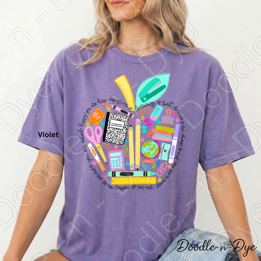 Inspirational Teacher Comfort Colors Tee, Teacher Supplies Shirt, Classroom Essentials T-Shirt, Back to School Teacher Tee, Teacher Gift, Gift for Her