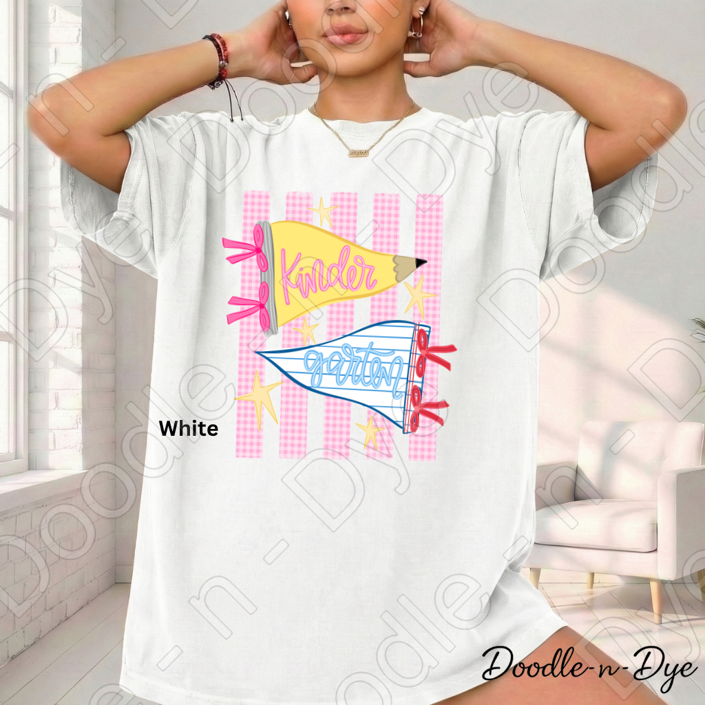 Kindergarten Teacher Shirt – Comfort Colors Kindergarten Tee, Back to School Teacher Grade Level Apparel
