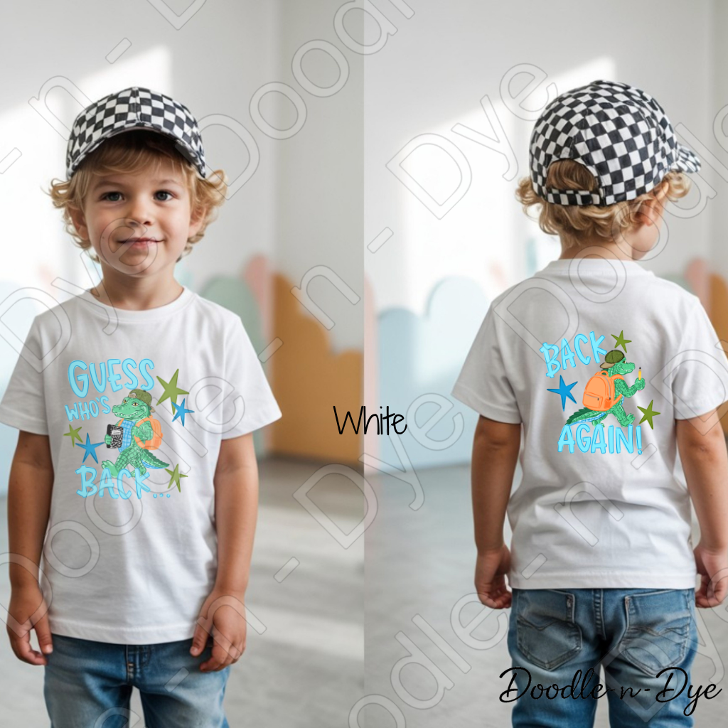 Youth Guess Who's Back Boys Shirt, Back Again Youth Shirt, Funny Back to School Tee, Youth Comfort Colors 9018, First Day of School Shirt