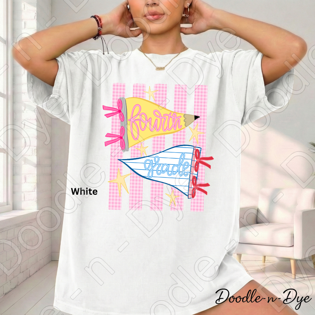 Fourth Grade Teacher Shirt – Comfort Colors Fourth Grade Tee, Back to School Teacher Grade Level Apparel