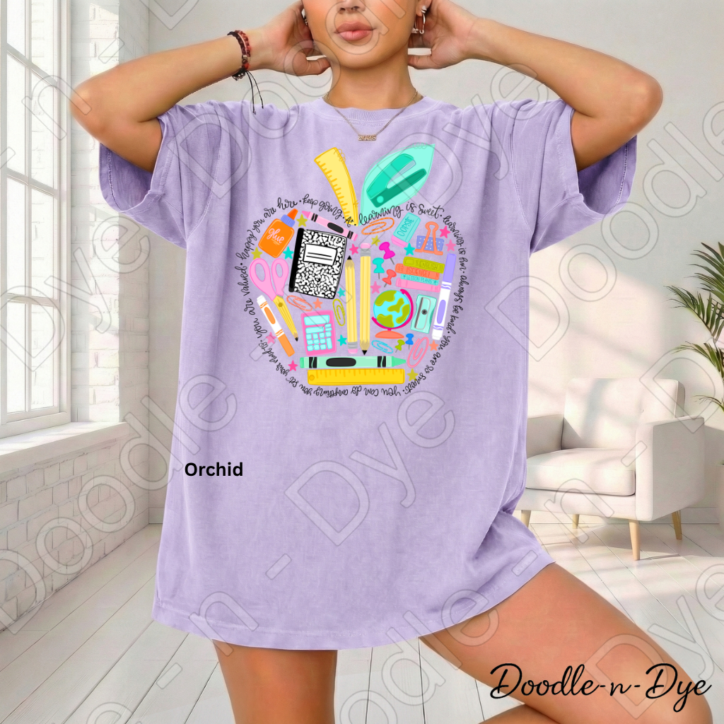 Inspirational Teacher Comfort Colors Tee, Teacher Supplies Shirt, Classroom Essentials T-Shirt, Back to School Teacher Tee, Teacher Gift, Gift for Her