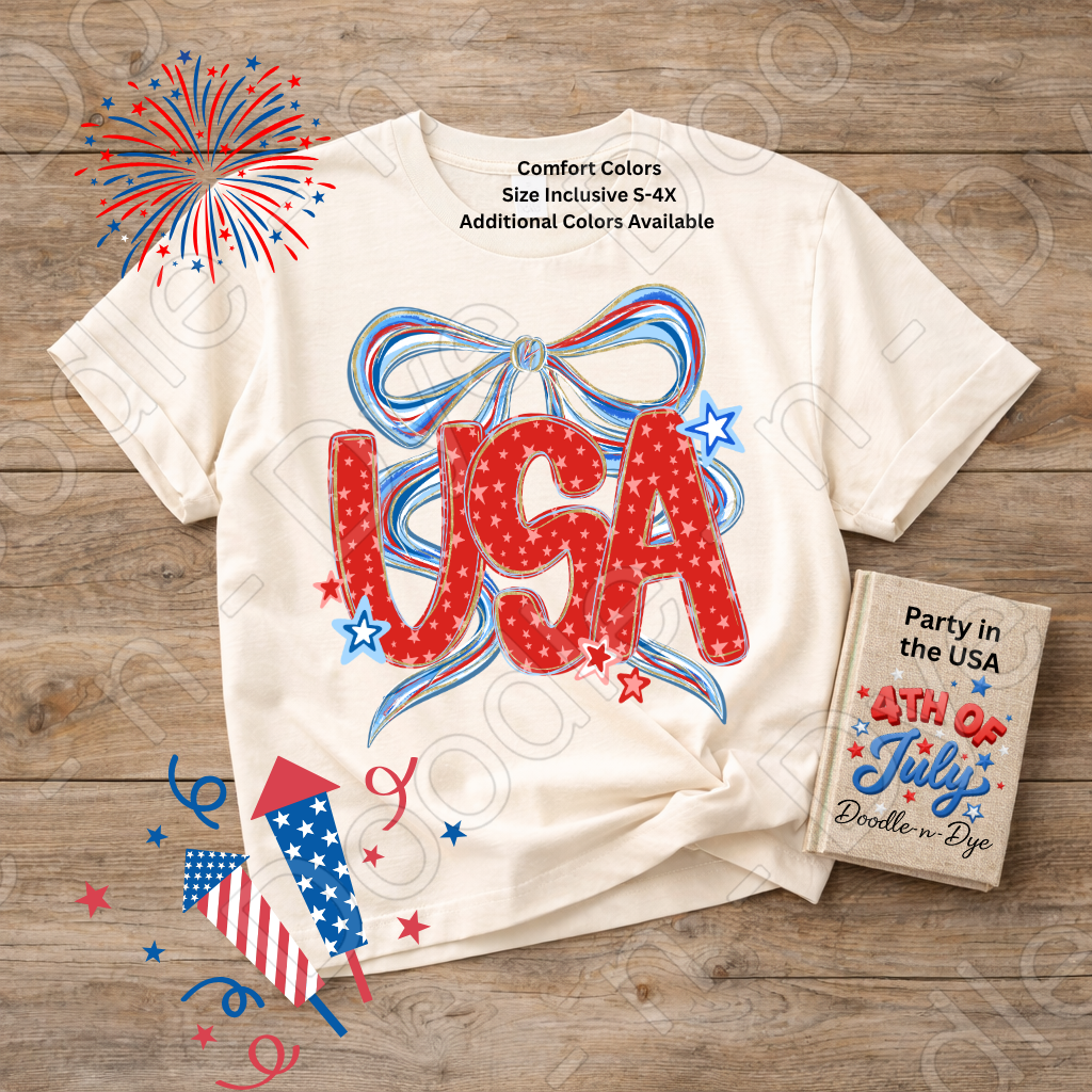USA 4th of July Shirt, Patriotic Comfort Colors Tee, Red White Blue USA Shirt, Independence Day Tee, Fourth of July Graphic Tee