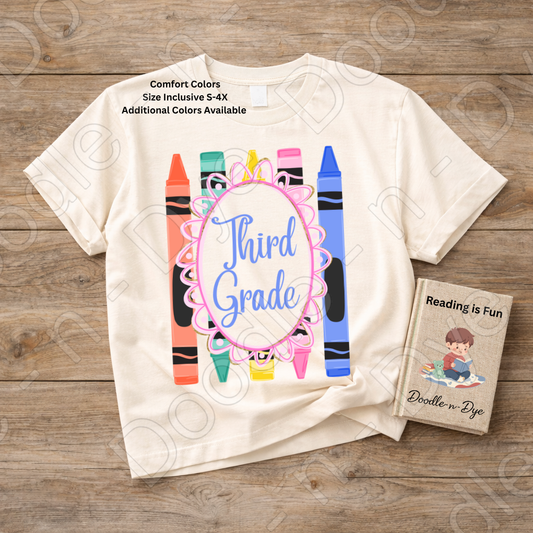 Third Grade Teacher Shirt, Third Grade Comfort Colors Teacher Tee, Grade Level Third Grade Teacher Shirt, Elementary Teacher Gift, Back to School Teacher Tee