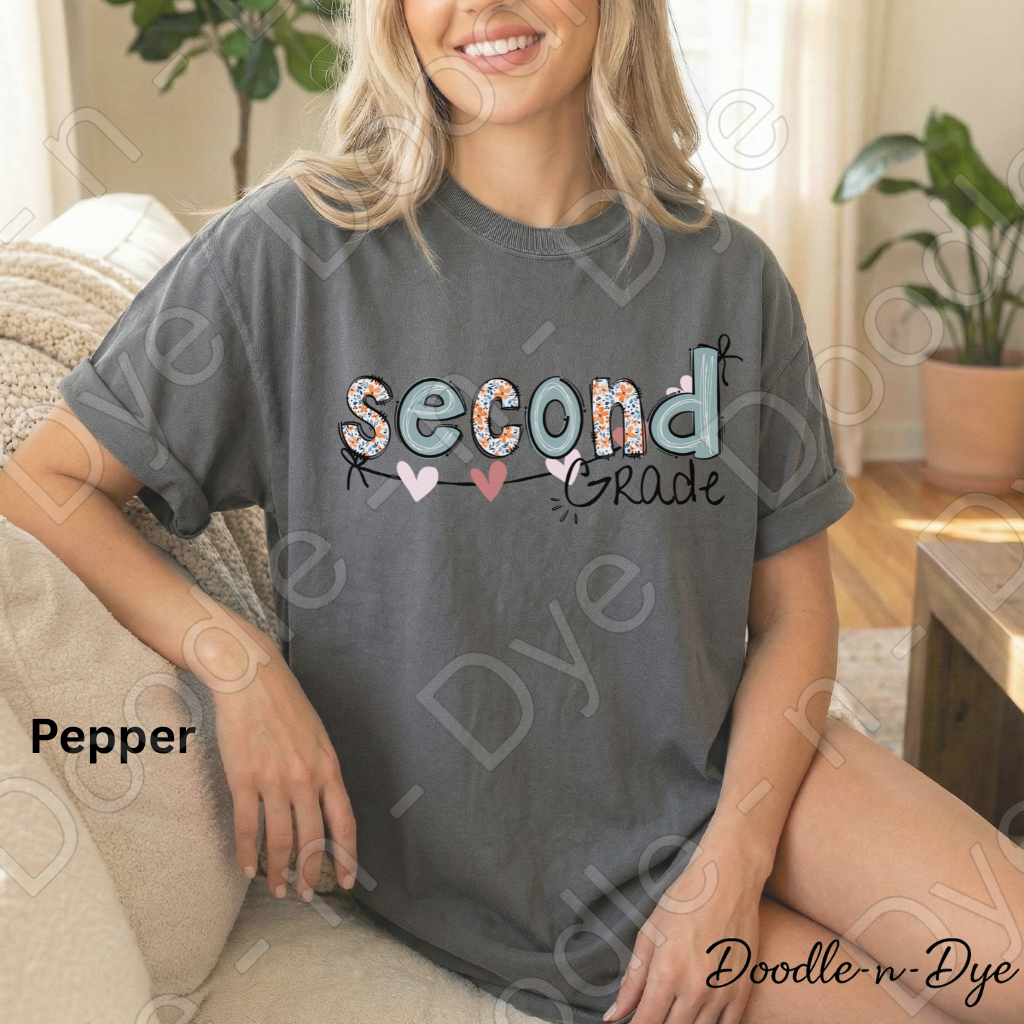Second Grade Teacher Shirt – Comfort Colors 1717 Team Tee - Teacher Appreciation Gift