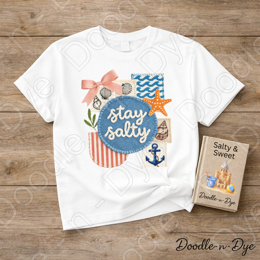 Stay Salty Shirt – Coastal Summer Comfort Colors Tee - Beach Shirt – Coastal Vibes Stay Tee