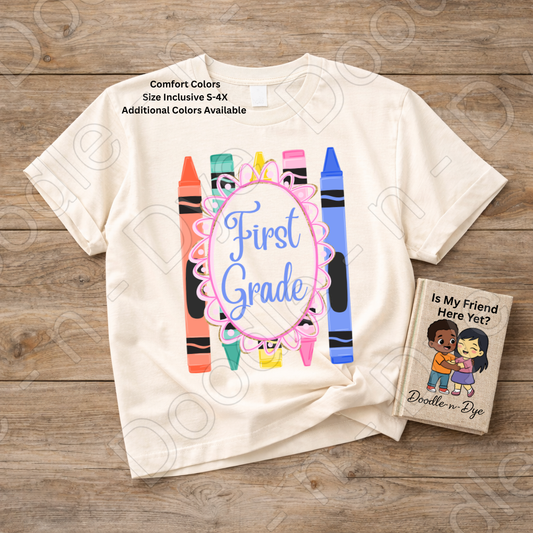 First Grade Teacher Shirt, First Grade Comfort Colors Teacher Tee, Grade Level First Grade Teacher Shirt, Elementary Teacher Gift, Back to School Teacher Tee
