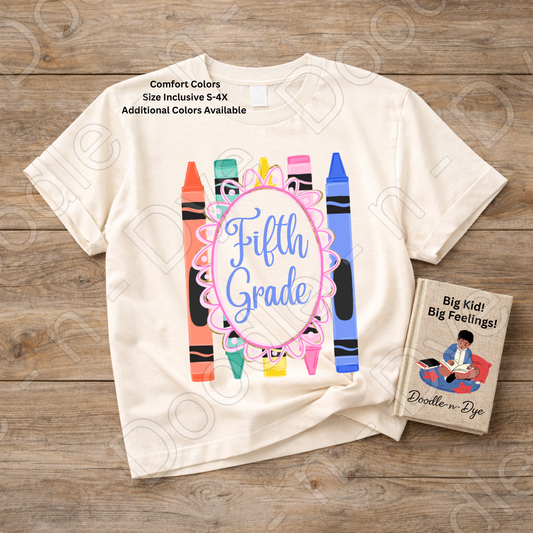 Fifth Grade Teacher Shirt, Fifth Grade Comfort Colors Teacher Tee, Grade Level Fifth Grade Teacher Shirt, Elementary Teacher Gift, Back to School Teacher Tee