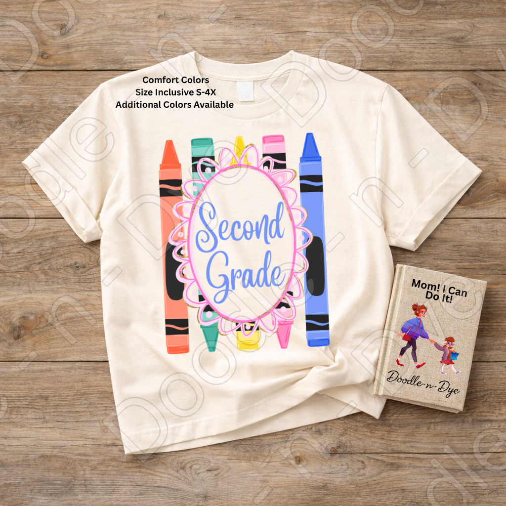 Second Grade Teacher Shirt, Second Grade Comfort Colors Teacher Tee, Grade Level Second Grade Teacher Shirt, Elementary Teacher Gift, Back to School Teacher Tee