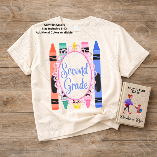 Second Grade Teacher Shirt, Second Grade Comfort Colors Teacher Tee, Grade Level Second Grade Teacher Shirt, Elementary Teacher Gift, Back to School Teacher Tee