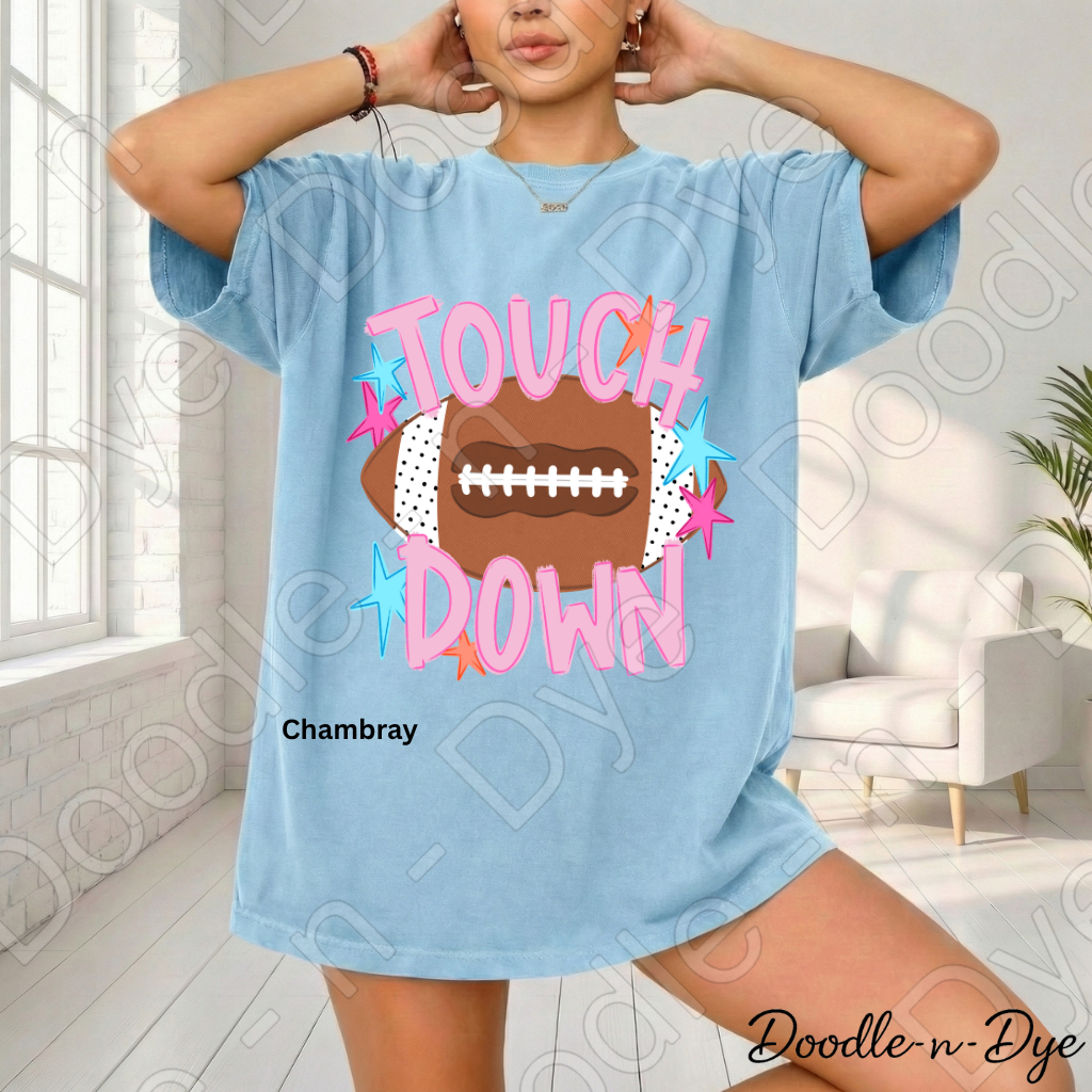 Football Touchdown Shirt, Comfort Colors Football Tee, Game Day Shirt, Football Mom Shirt, Football Fan Tee, Friday Night Lights Shirt