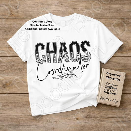 Chaos Coordinator Shirt, Comfort Colors Teacher Mom Graphic Tee, Gift for Her