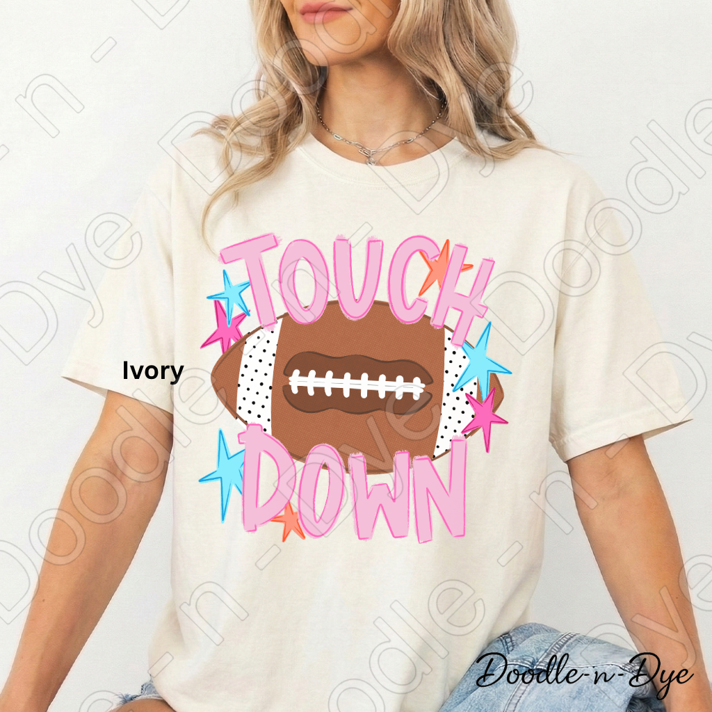 Football Touchdown Shirt, Comfort Colors Football Tee, Game Day Shirt, Football Mom Shirt, Football Fan Tee, Friday Night Lights Shirt