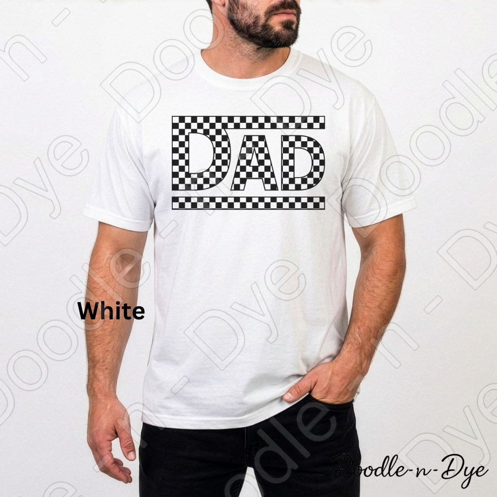 Retro Dad Comfort Colors Shirt, Checkered Dad Tee, Father's Day Shirt, Gift for Dad