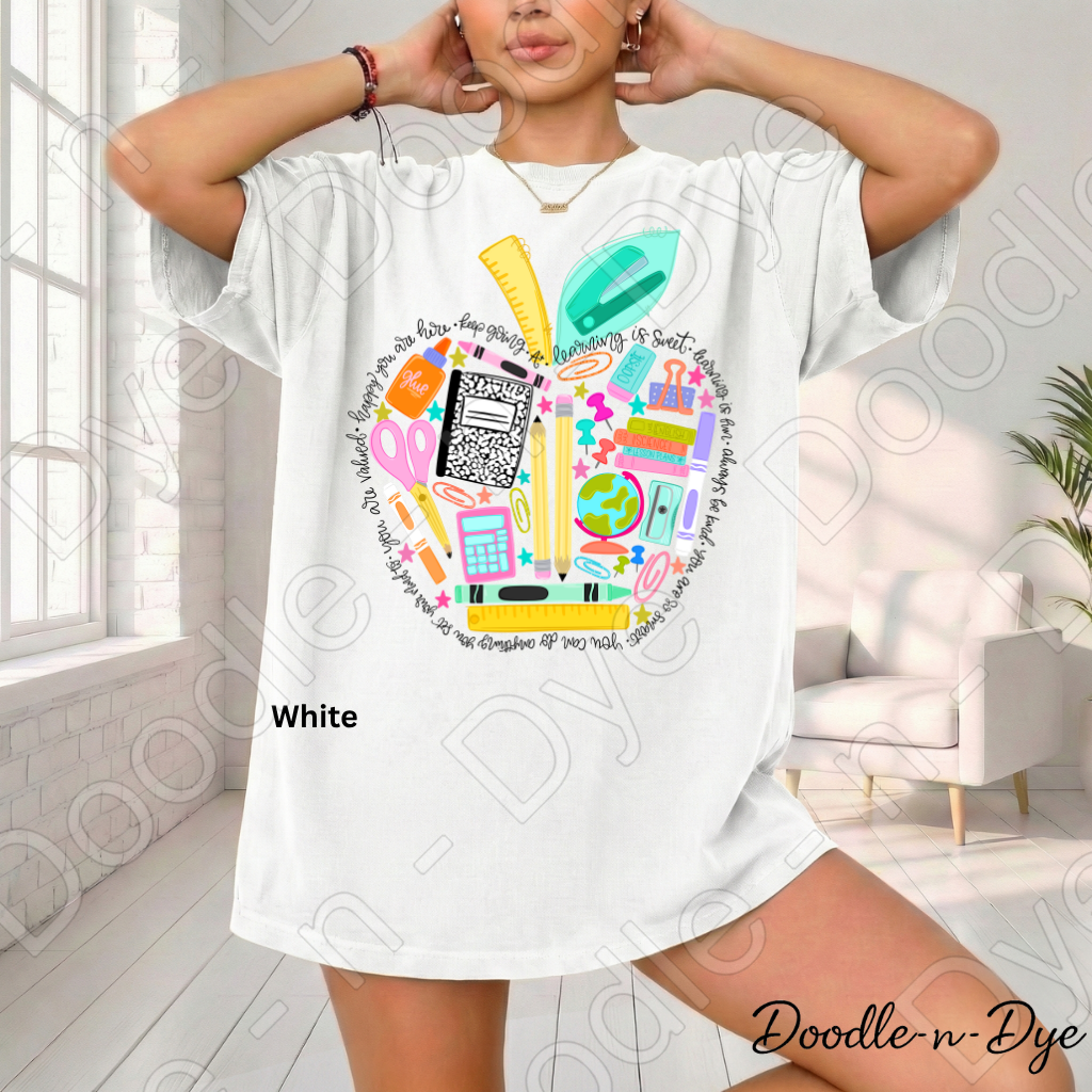 Inspirational Teacher Comfort Colors Tee, Teacher Supplies Shirt, Classroom Essentials T-Shirt, Back to School Teacher Tee, Teacher Gift, Gift for Her