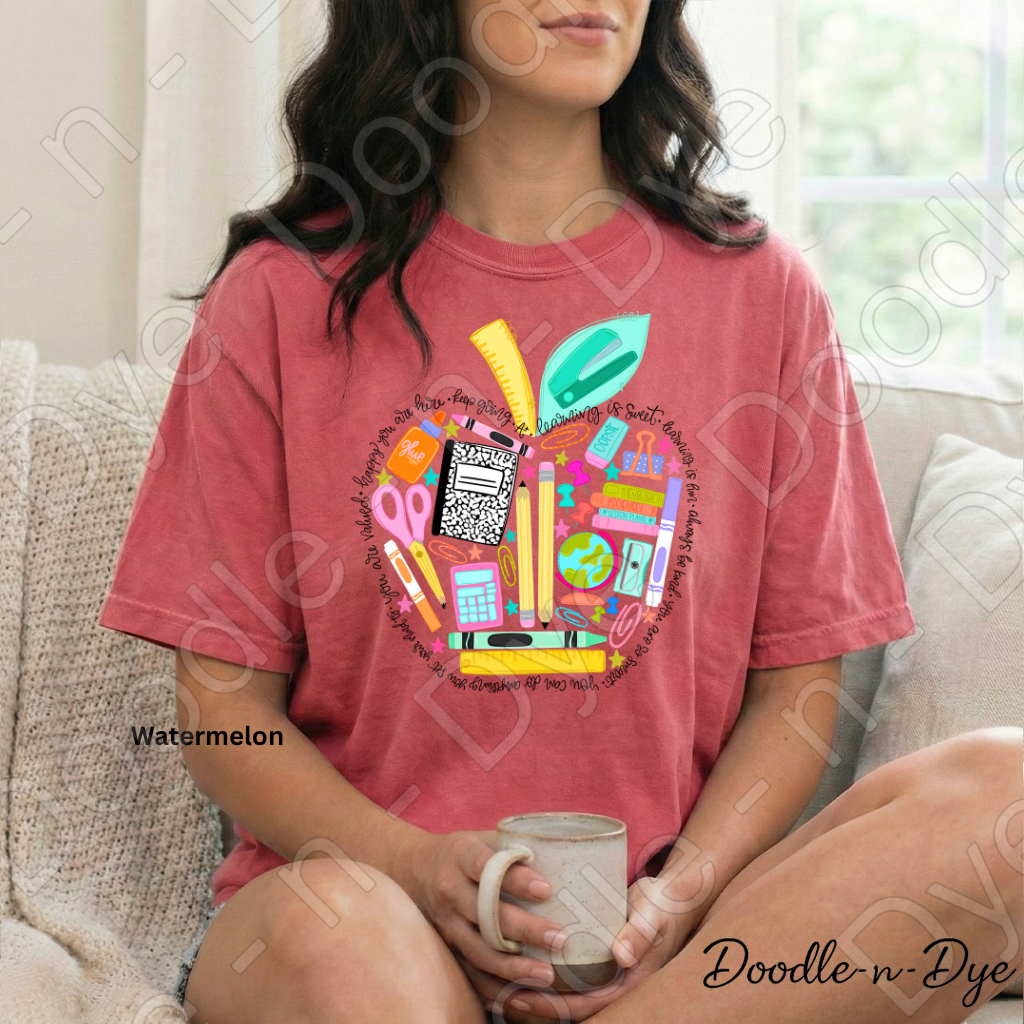 Inspirational Teacher Comfort Colors Tee, Teacher Supplies Shirt, Classroom Essentials T-Shirt, Back to School Teacher Tee, Teacher Gift, Gift for Her