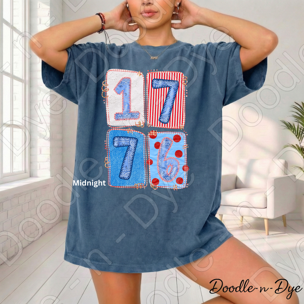 1776 Patriotic Comfort Colors Tee, Vintage USA Tee, July 4th Patriotic Shirt, Independence Day T-Shirt