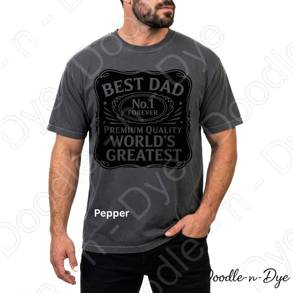 World's Greatest Dad Comfort Colors Tee, No.1 Best Dad Forever T-Shirt, Vintage Badge Father's Day Tee, World's Greatest Dad Shirt