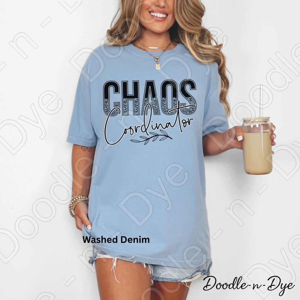 Chaos Coordinator Shirt, Comfort Colors Teacher Mom Graphic Tee, Gift for Her