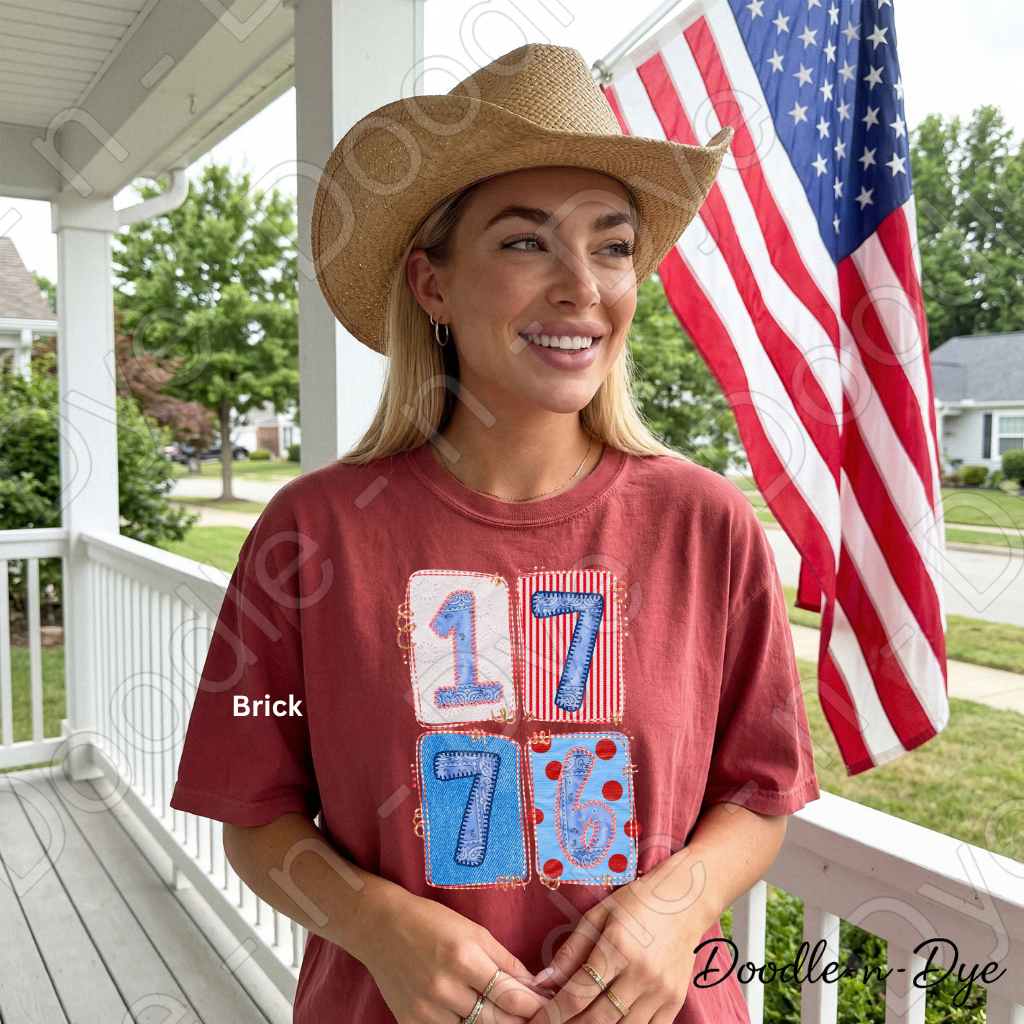1776 Patriotic Comfort Colors Tee, Vintage USA Tee, July 4th Patriotic Shirt, Independence Day T-Shirt