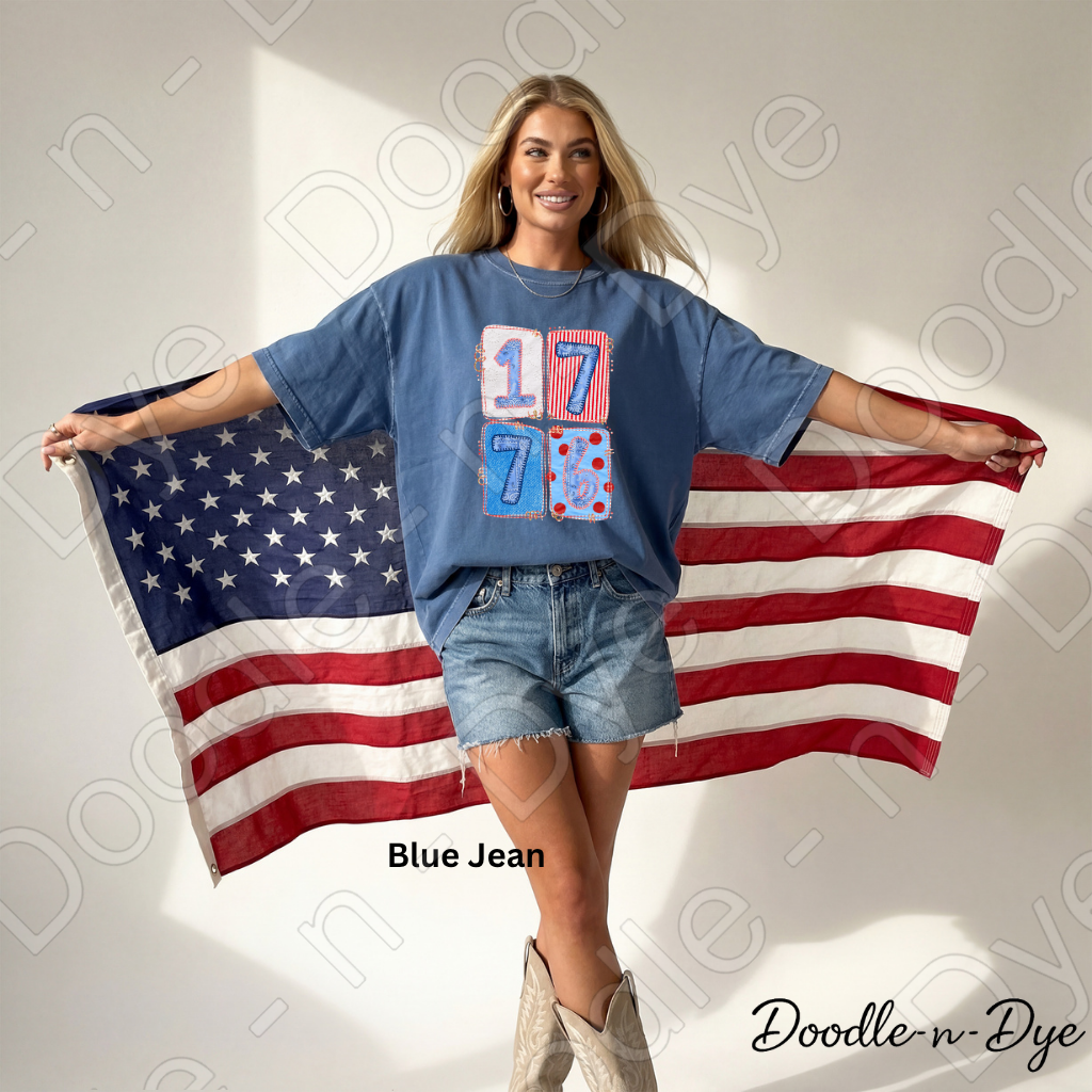 1776 Patriotic Comfort Colors Tee, Vintage USA Tee, July 4th Patriotic Shirt, Independence Day T-Shirt