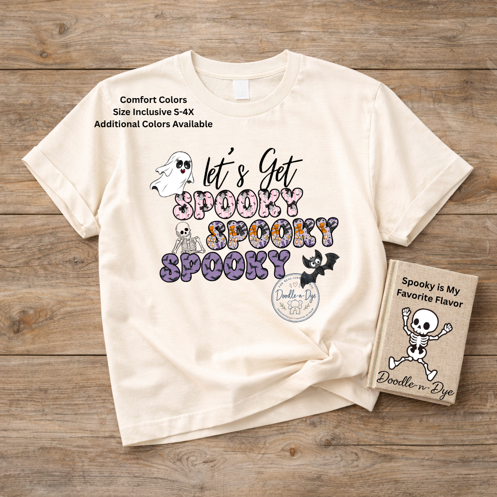 Let's Get Spooky Spooky Spooky Shirt | Original Halloween Ghost Tee | Comfort Colors® 1717 Cute Halloween Shirt | Spooky Season Tee