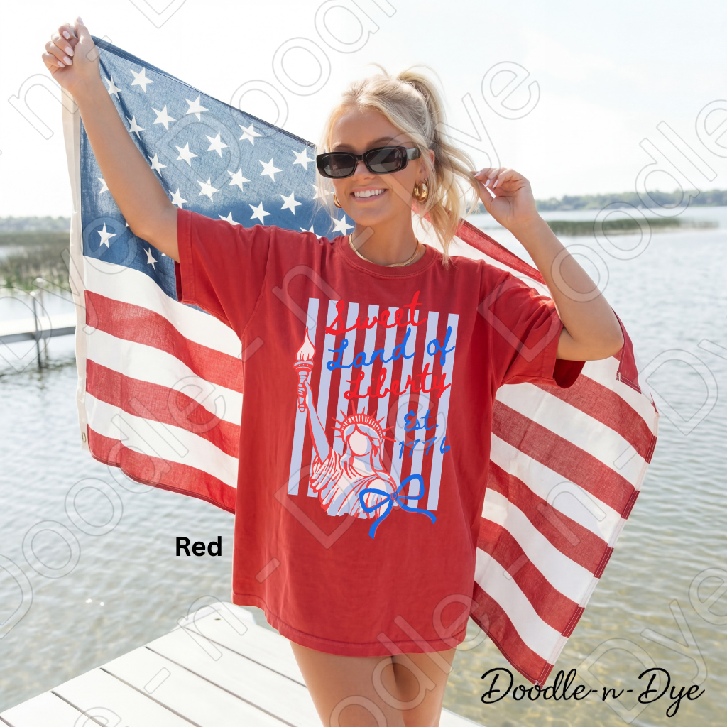 Sweet Land of Liberty Shirt – Patriotic Comfort Colors 1717 Tee - July 4th T-Shirt