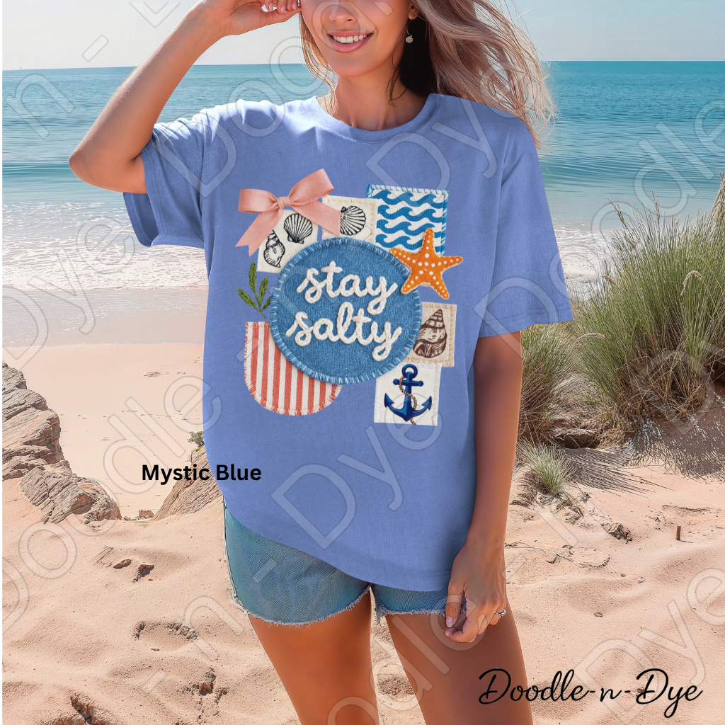 Stay Salty Shirt – Coastal Summer Comfort Colors Tee - Beach Shirt – Coastal Vibes Stay Tee