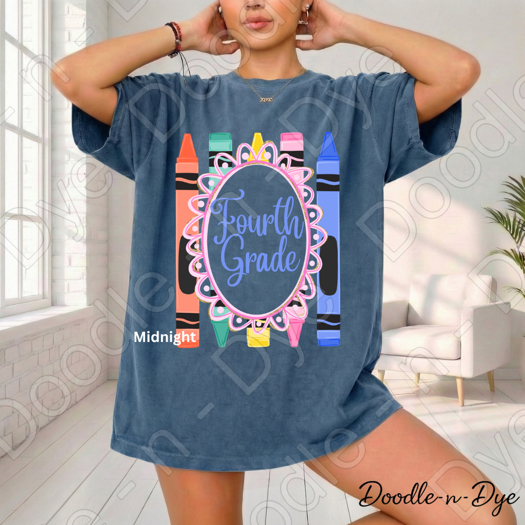 Fourth Grade Teacher Shirt, Fourth Grade Comfort Colors Teacher Tee, Grade Level Fourth Grade Teacher Shirt, Elementary Teacher Gift, Back to School Teacher Tee
