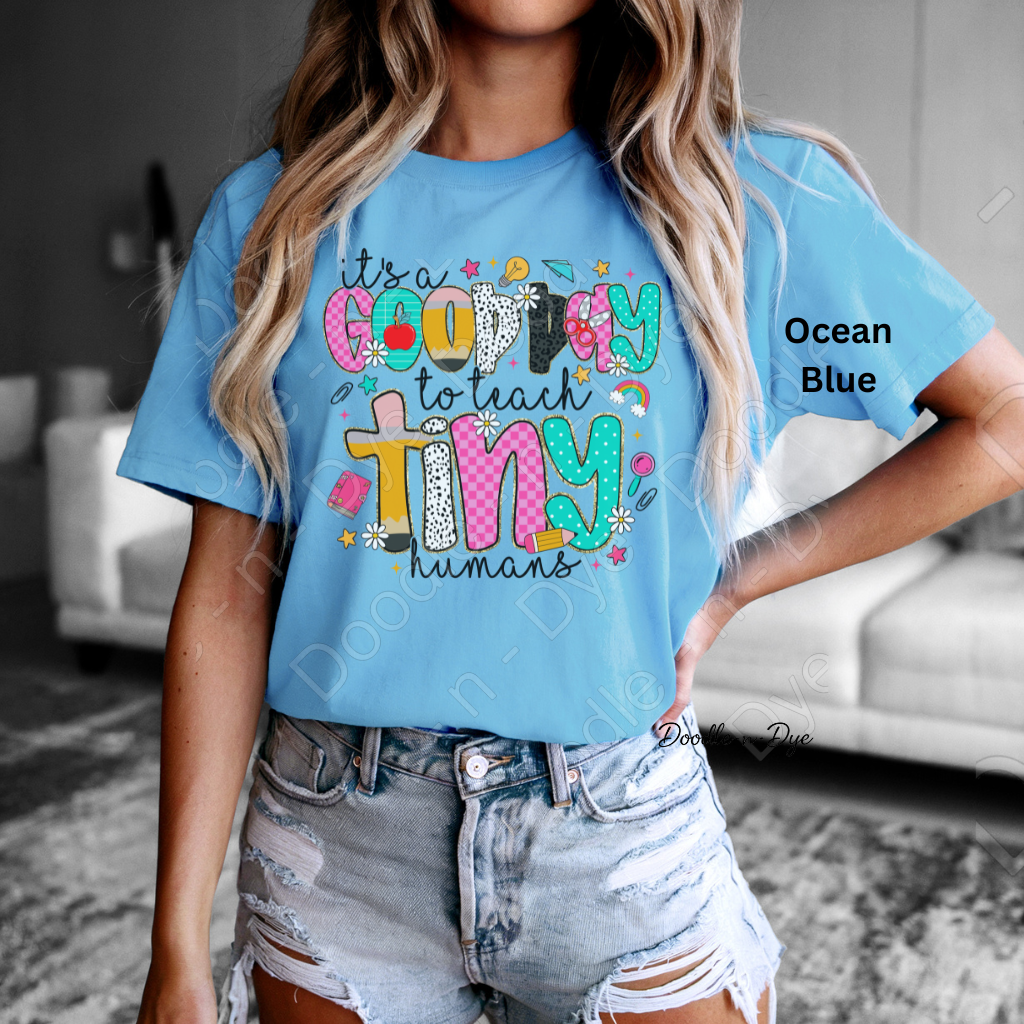 Good Day to Teach Tiny Humans Shirt – Colorful Teacher Tee - Teacher Appreciation T-Shirt