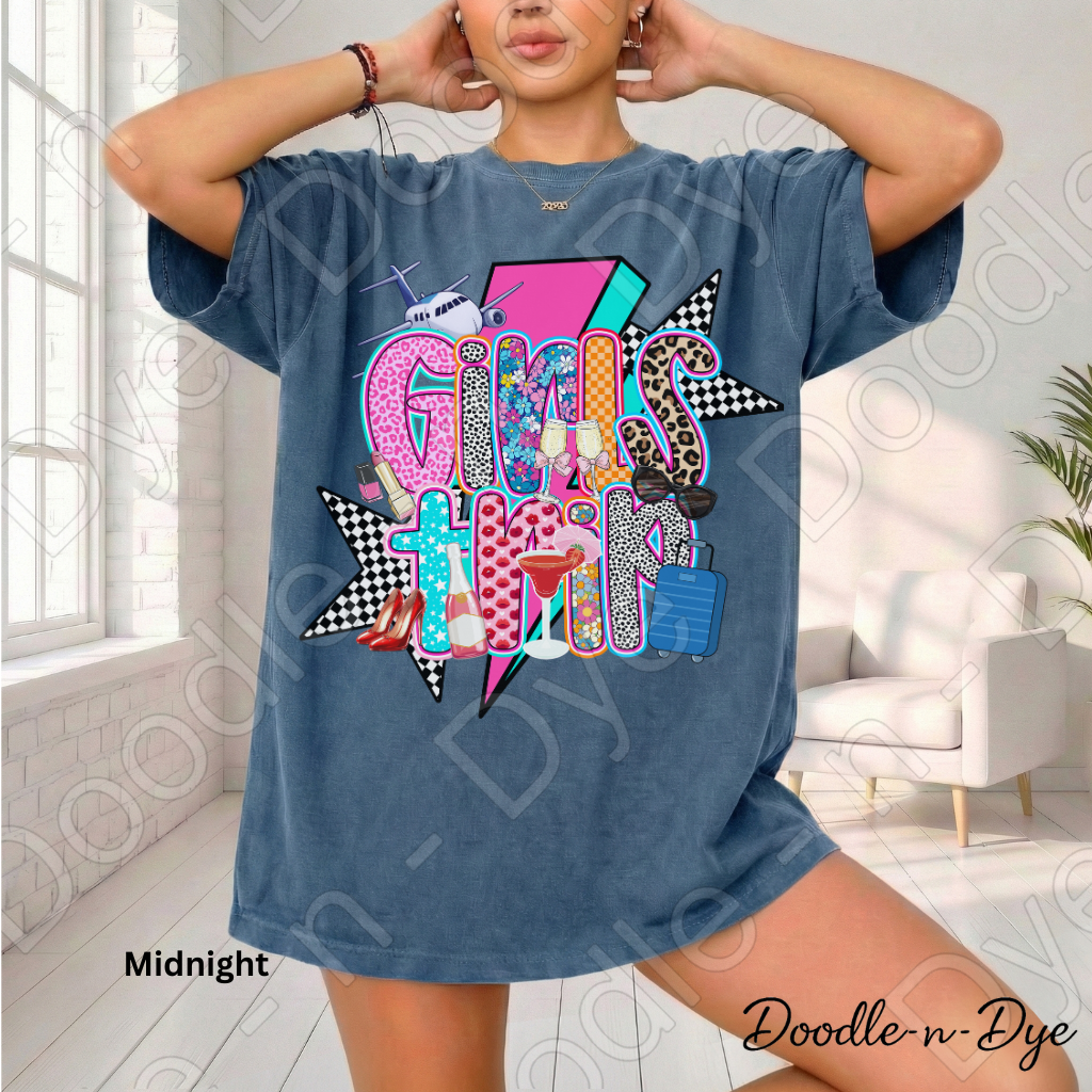 Girls Trip Comfort Colors Shirt – Besties Bachelorette Graphic Tee, Friends Weekend T-Shirt